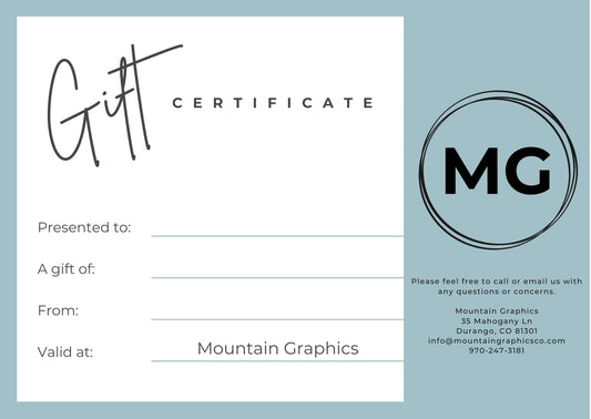 Mountain Graphics Gift Card